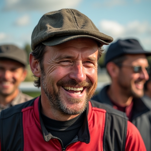 Des turfistes souriants, fiers de leurs gains significatifs obtenus grâce à L'après-midi aux courses.