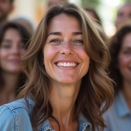 Le même groupe de personnes, souriantes et satisfaites, montrent des signes de réussite et de soulagement après avoir utilisé le Pack Abondance pour générer des revenus en ligne grâce à l'intelligence artificielle.