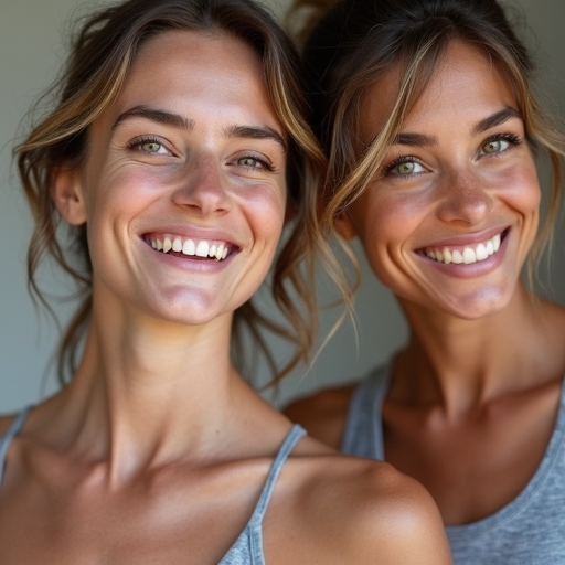 Des visages radiants et détendus après avoir suivi le programme d’Ariane, exprimant la satisfaction et le bien-être d’avoir trouvé l’équilibre entre corps et esprit grâce au Yoga.