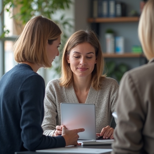 Des personnes se sentant dépassées par la concurrence en ligne, hésitant à investir dans la publicité pour améliorer leur visibilité et leur référencement.